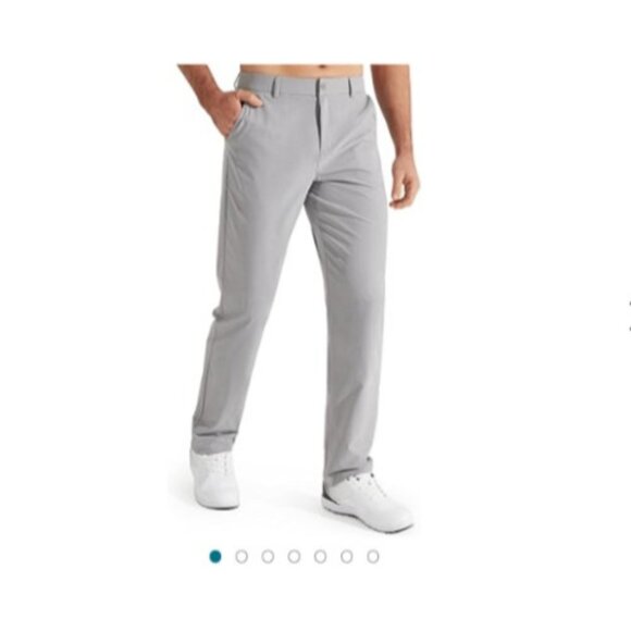 Libin Mens Golf Pants 40 X 34 Grey Straight Fit Stretch Quick Dry Dress UPF NEW - Picture 1 of 9